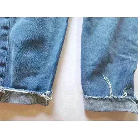 Good American High Rise Jeans Good Waist Distressed Indigo #GW731T Size 15/26 - Picture 8 of 16